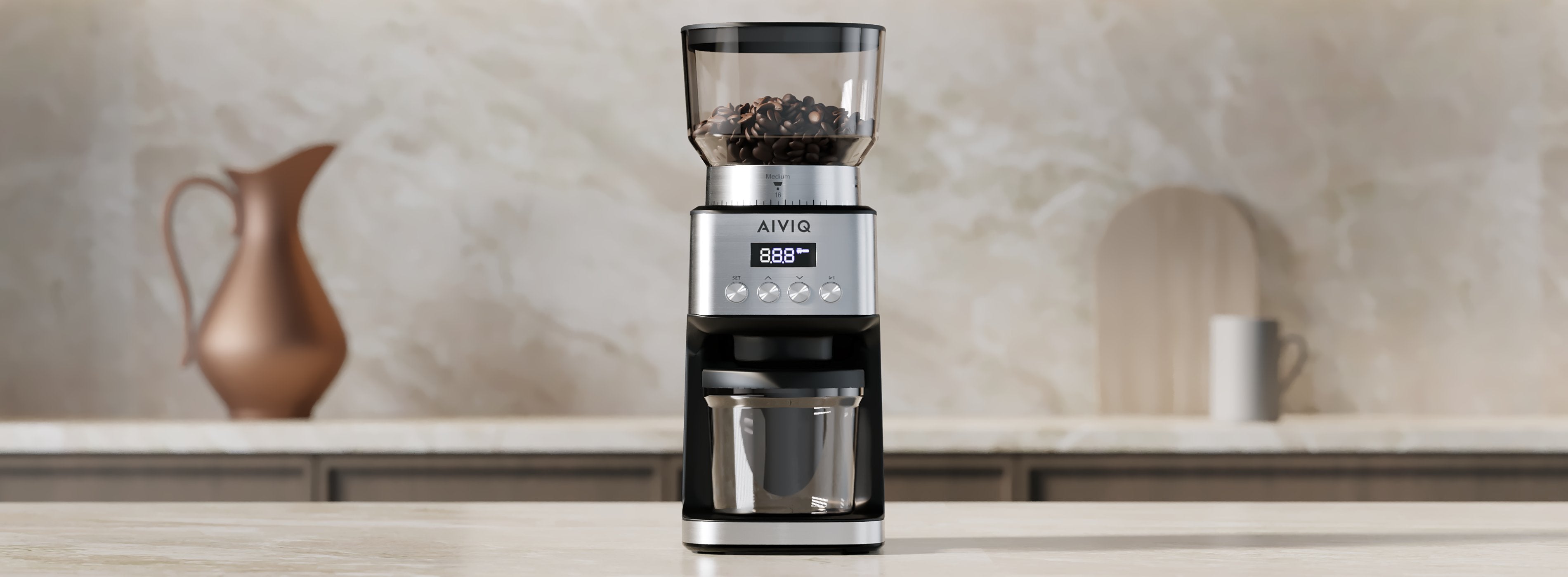 Kvalitets Kaffekværne fra AIVIQ - Opnå den Perfekte Malegrad – Aiviq.dk