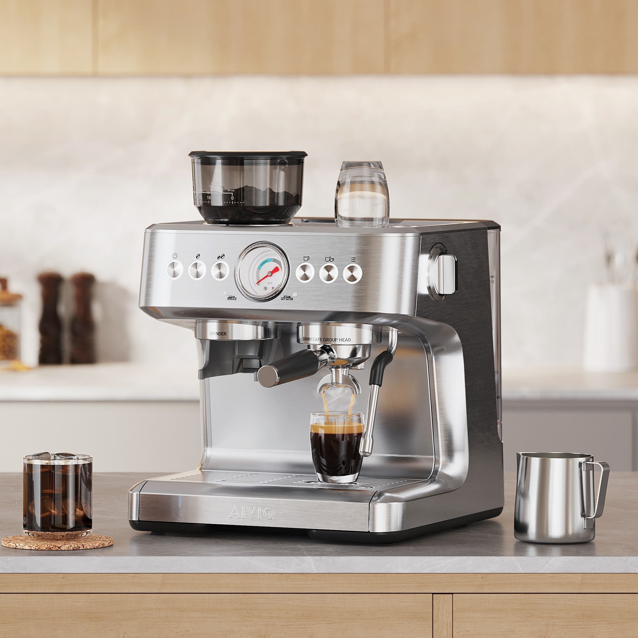 Aspire Core - Espressomaskine med Kaffekværn